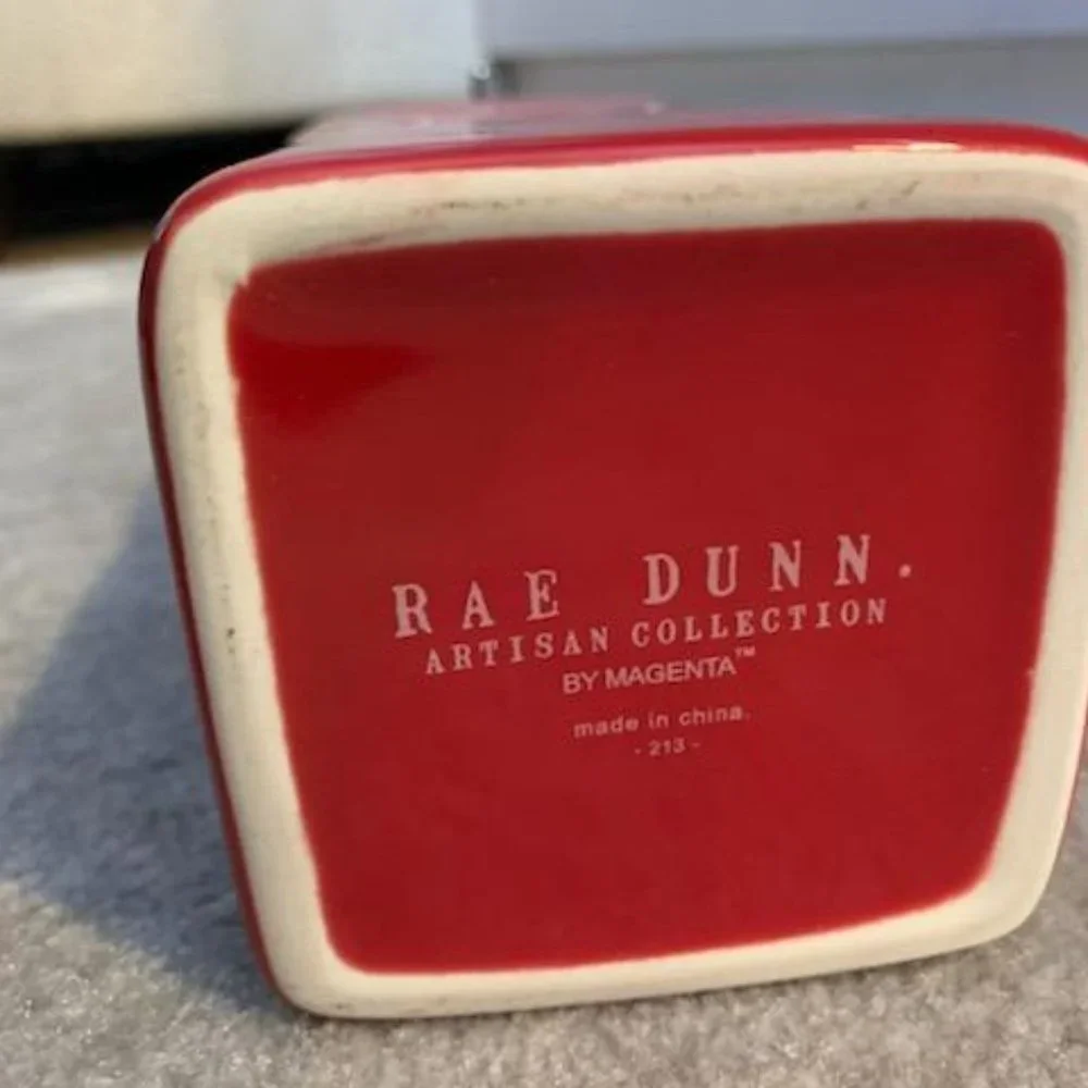 Rae Dunn JOY Soap Dispenser - red